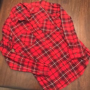 Express Red Flannel Shirt